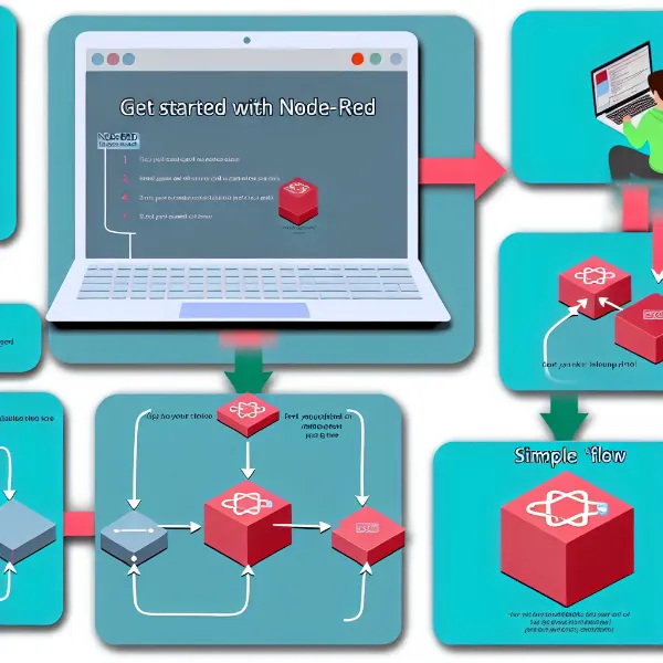 illustration of the use of node-red