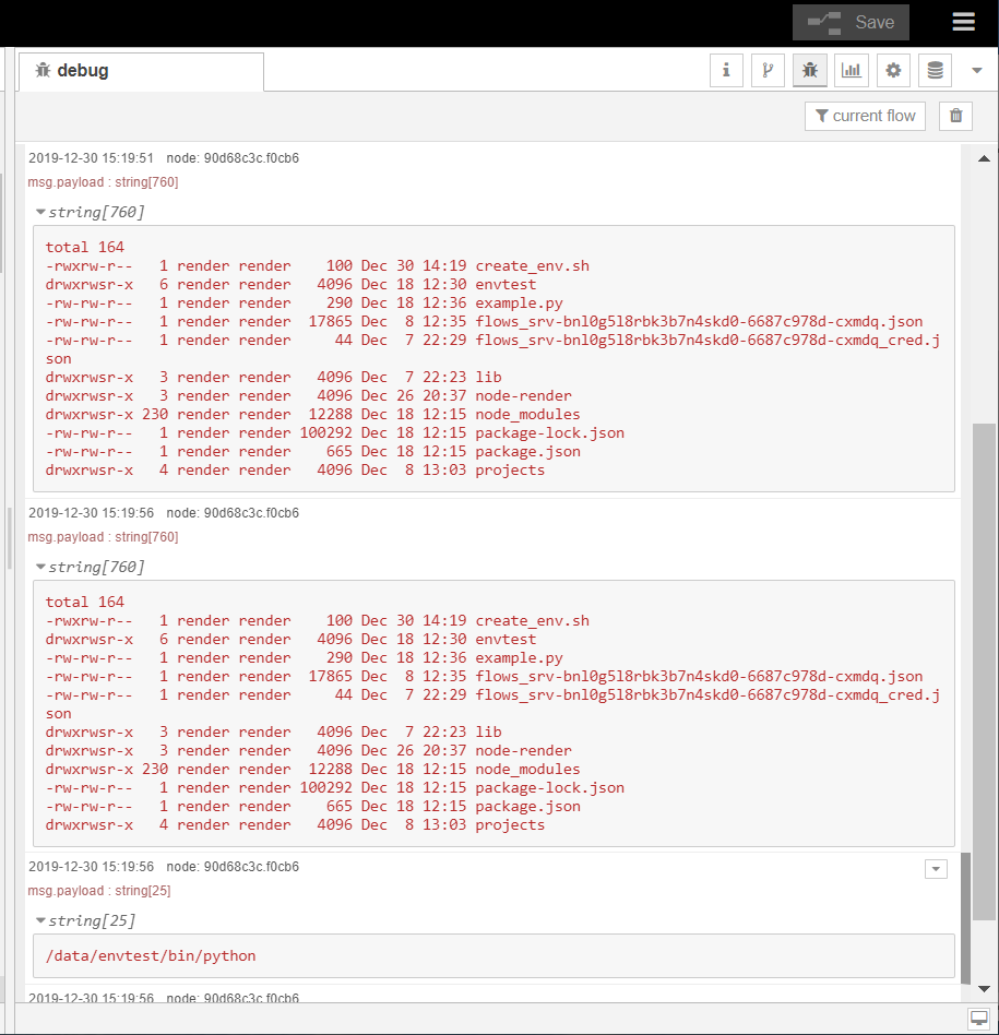 debug info